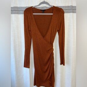 Forever 21 wrap V neck dress